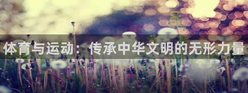 JJB竞技宝官网下载官方客服电话:体育与运动:传承中华文明的